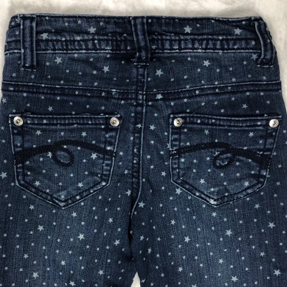 Justice Premium Skinny Jeans Star Print size 6